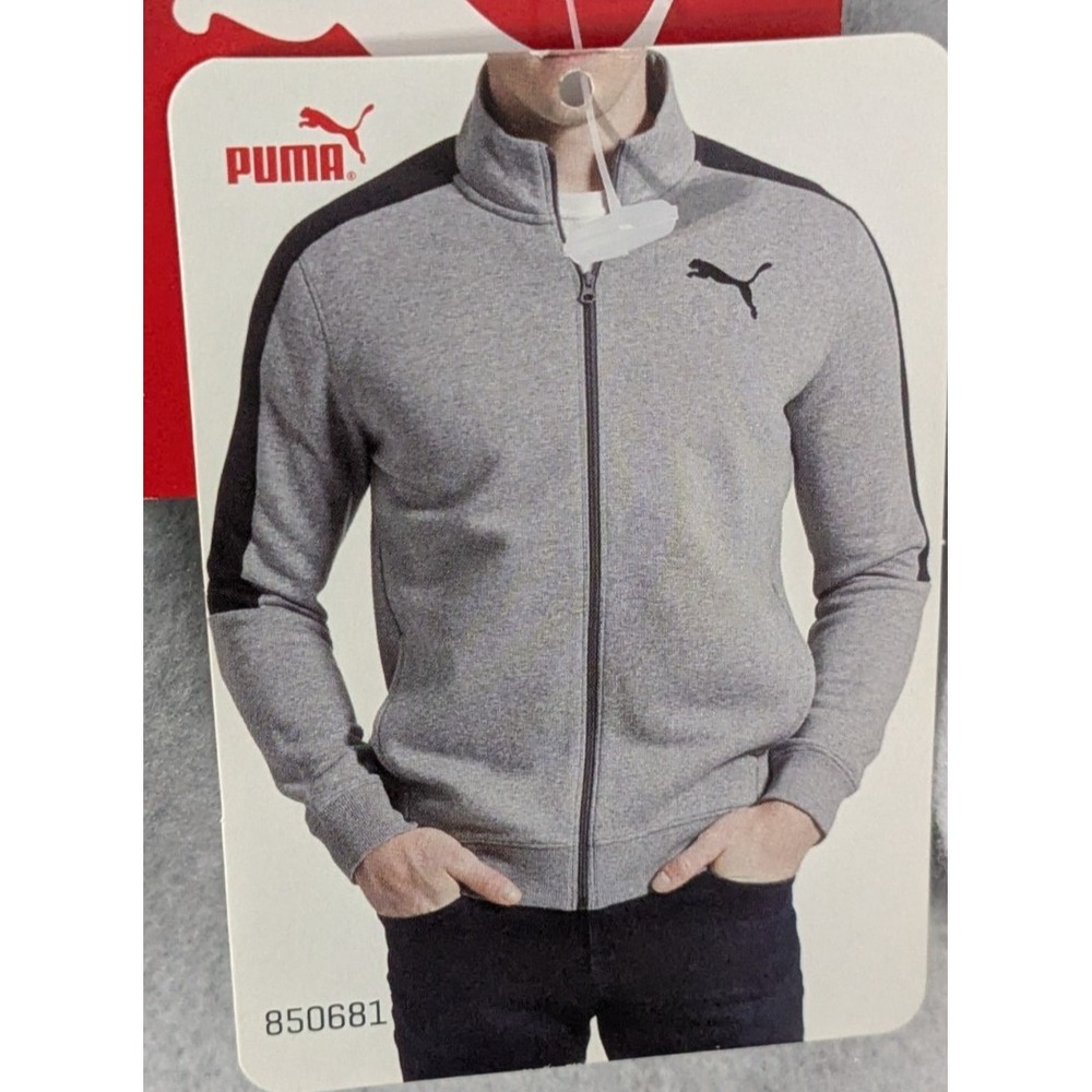 PUMA P48 Core Fleece Full Zip Track Jacket Blue Heather Style:850681 NWT XL - Picture 12 of 12